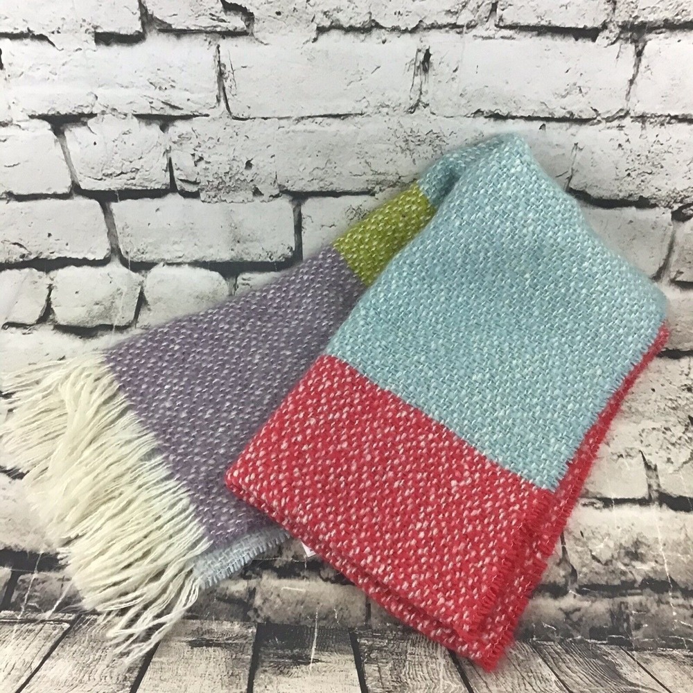 Maurices Multi Color Blanket Scarf Large 19X72" Knit Fringe Soft‎ Warm Winter
